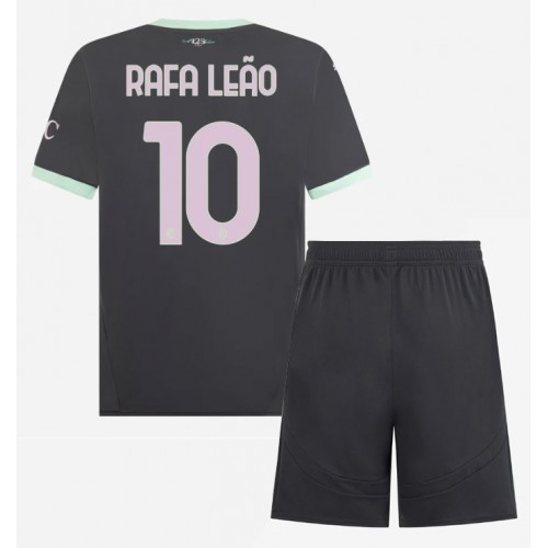 Fotbalové Dres AC Milan Rafael Leao #10 Dětské Alternativní 2024-25 Krátký Rukáv (+ trenýrky)